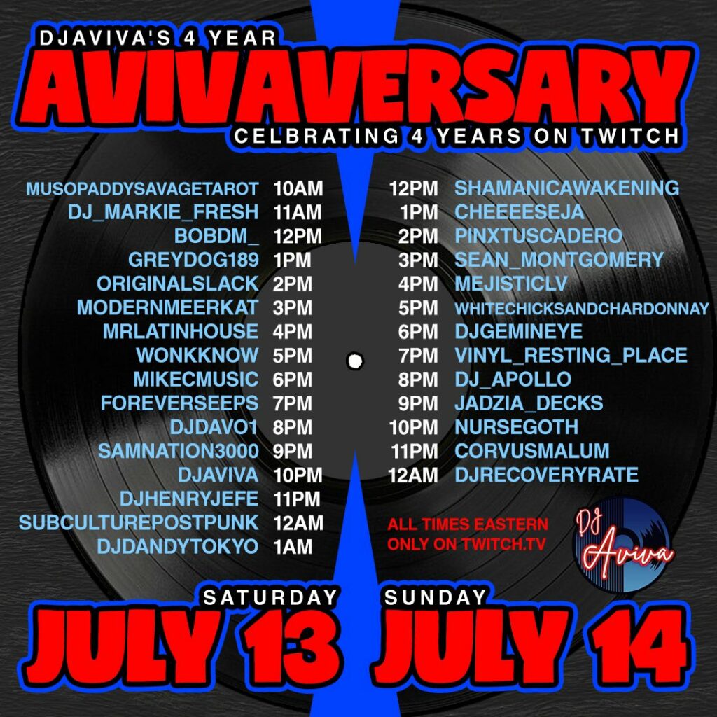 DJ Aviva's 4 Year Avivaversary